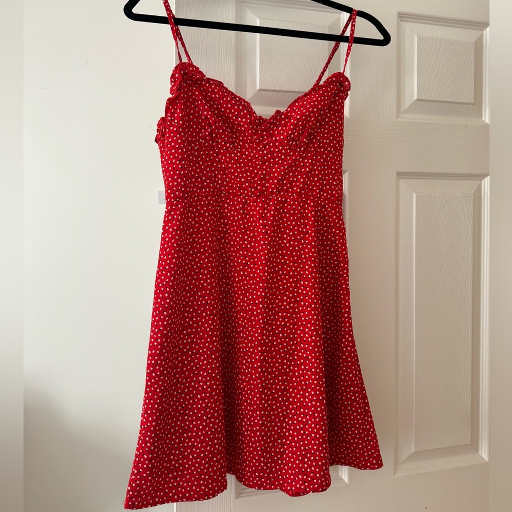 Red polkadot dress